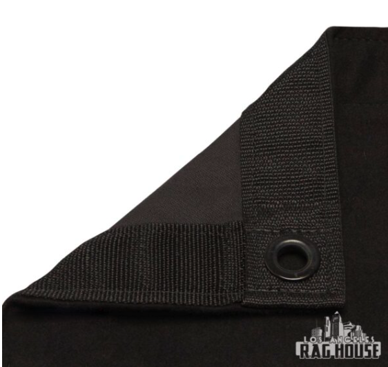 LARH Textile Solid Black 12′ X 12′