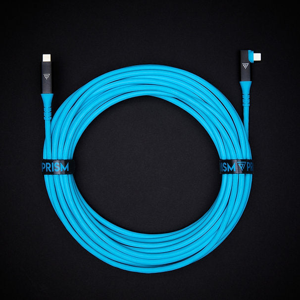 Prism Tether Co Right Angle USB C - Straight USB C 10m