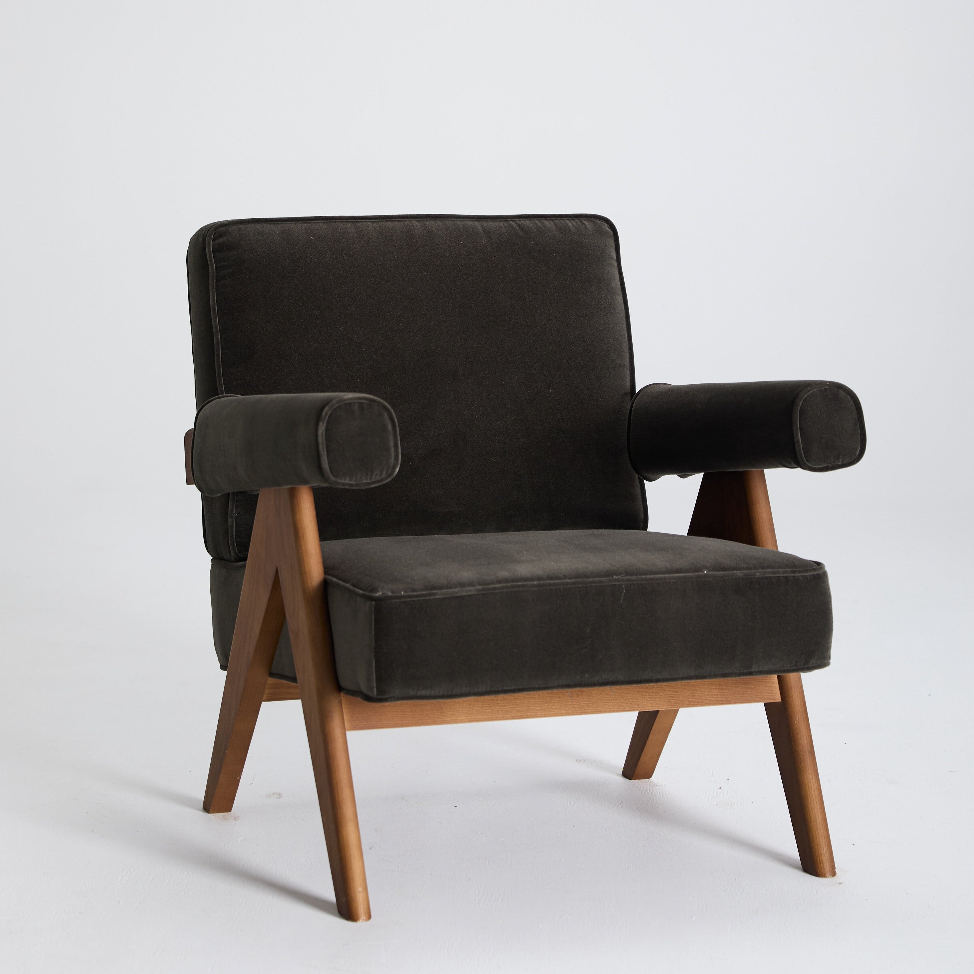 Artie Armchair | Charcoal Grey Velvet