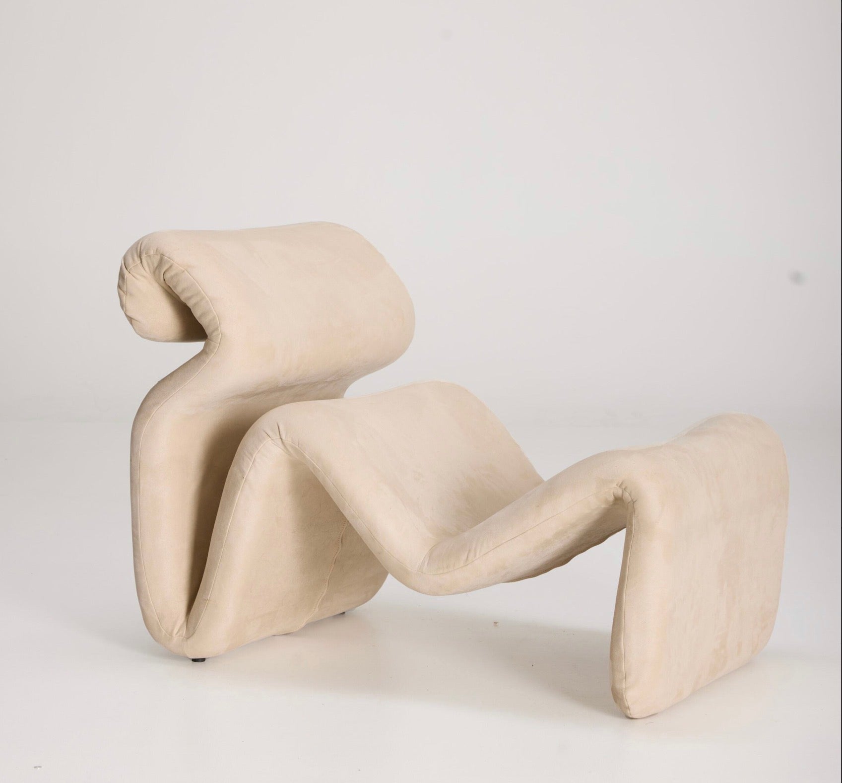 Ainsley Beige Suede Lounge
