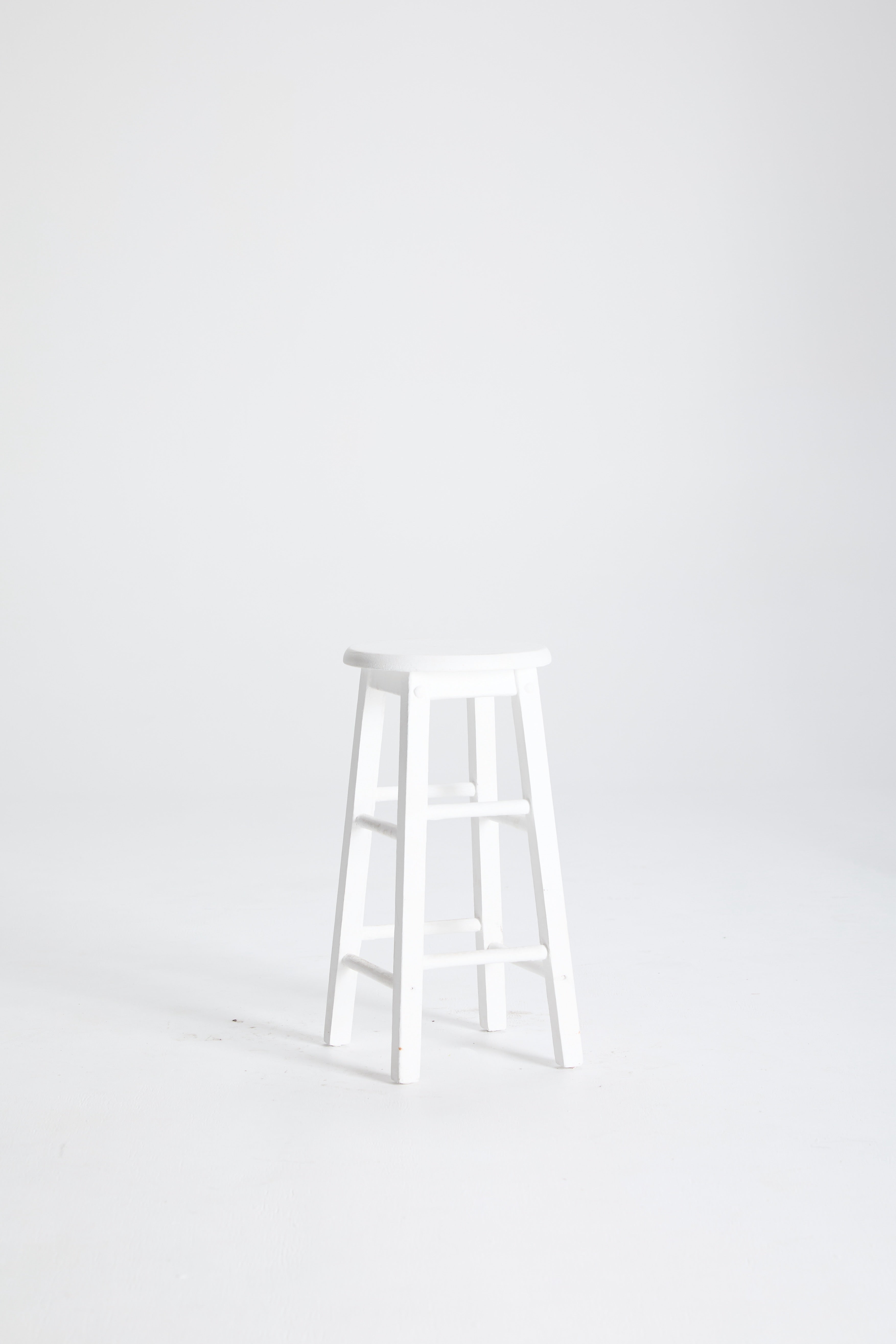 White Artist Stool